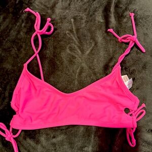 Sz S vibrant hot pink bikini swim top